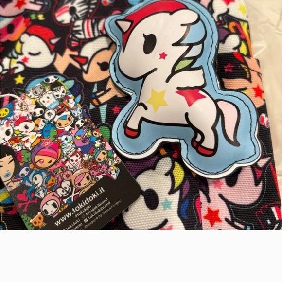 Tokidoki Colorful Cartoon Character Tote Bag - Picture 2 of 4